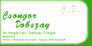 csongor dobszay business card